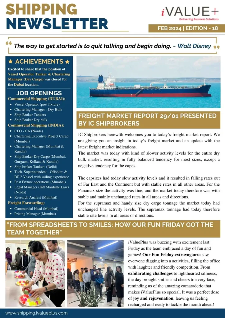 Shipping iVauePlus Feb Newsletter 1