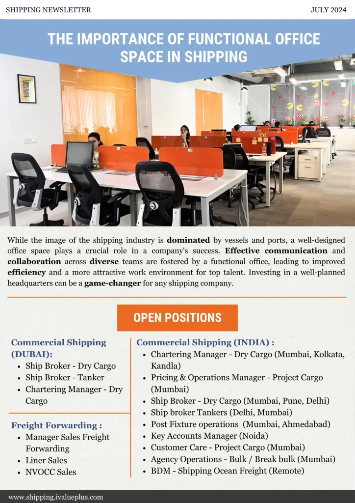 July Edition Shippping Newsletter of iValuePlus